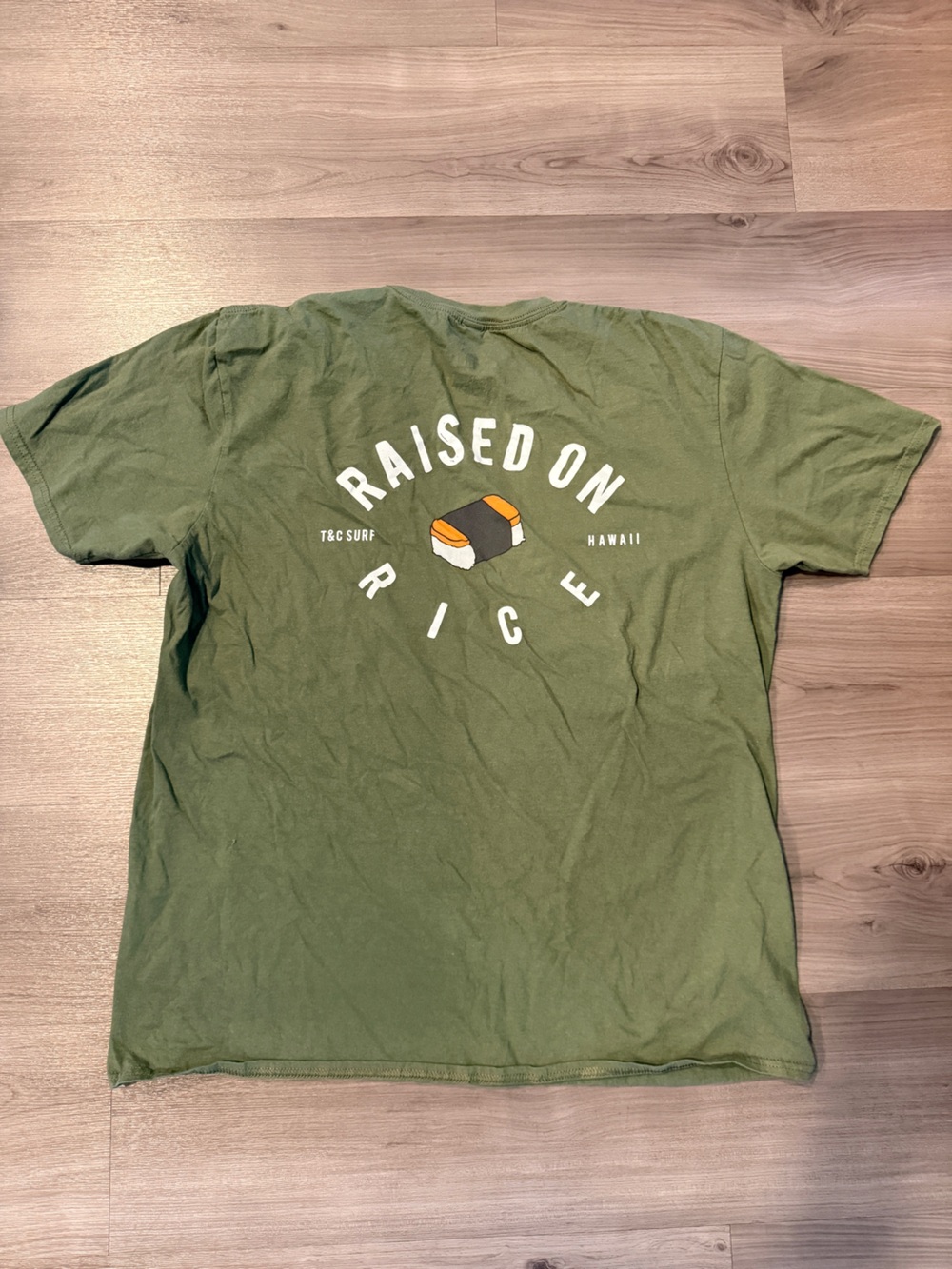Raised On Rice Graphic Tee - Olive Green